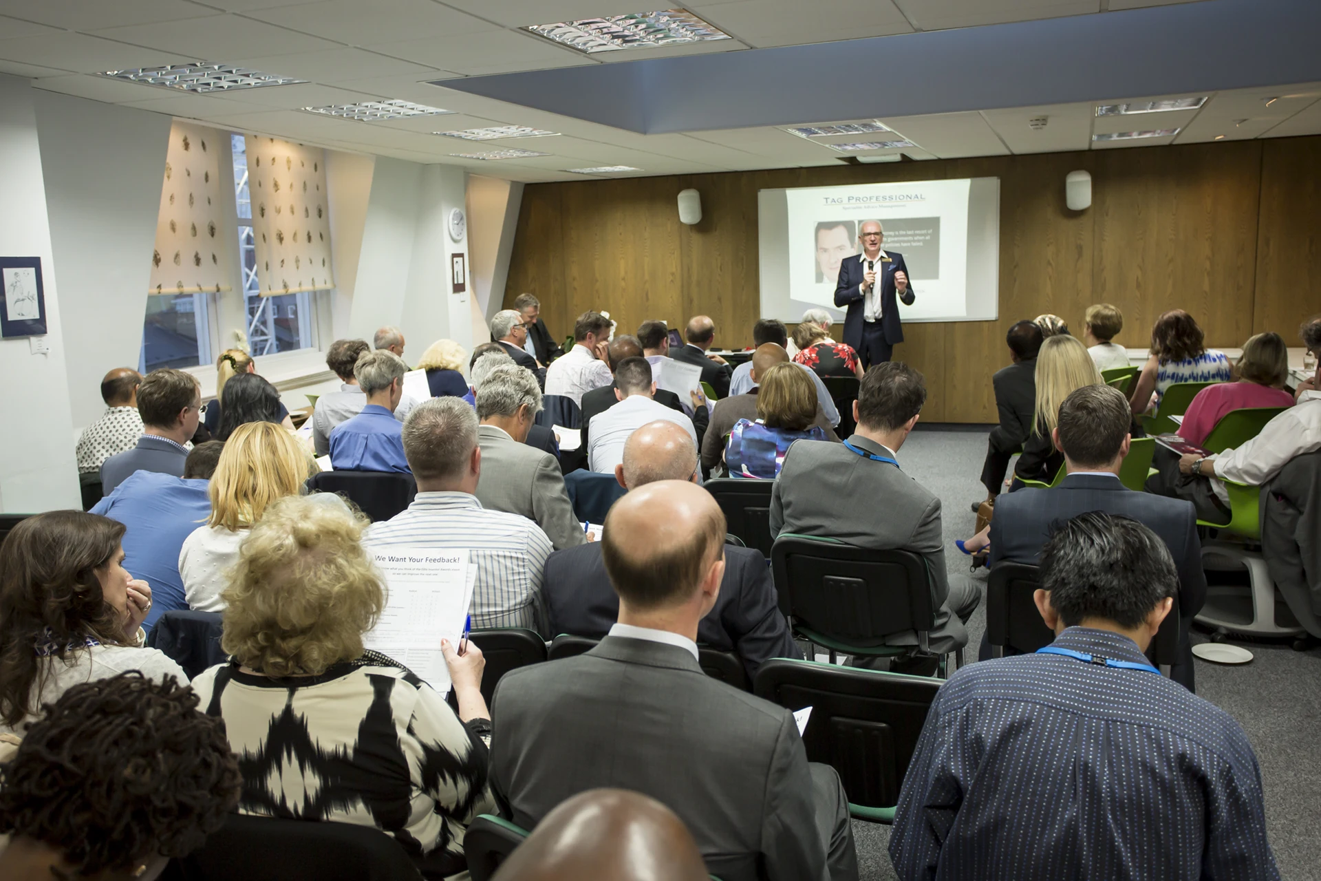 GR speaking to full house